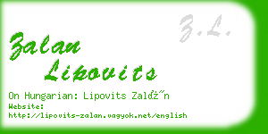 zalan lipovits business card